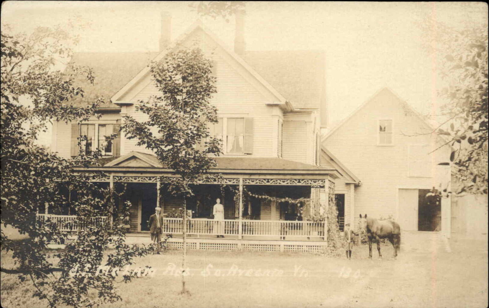 South Ryegate Vermont VT McLain Residence c1910 Real Photo Postcard