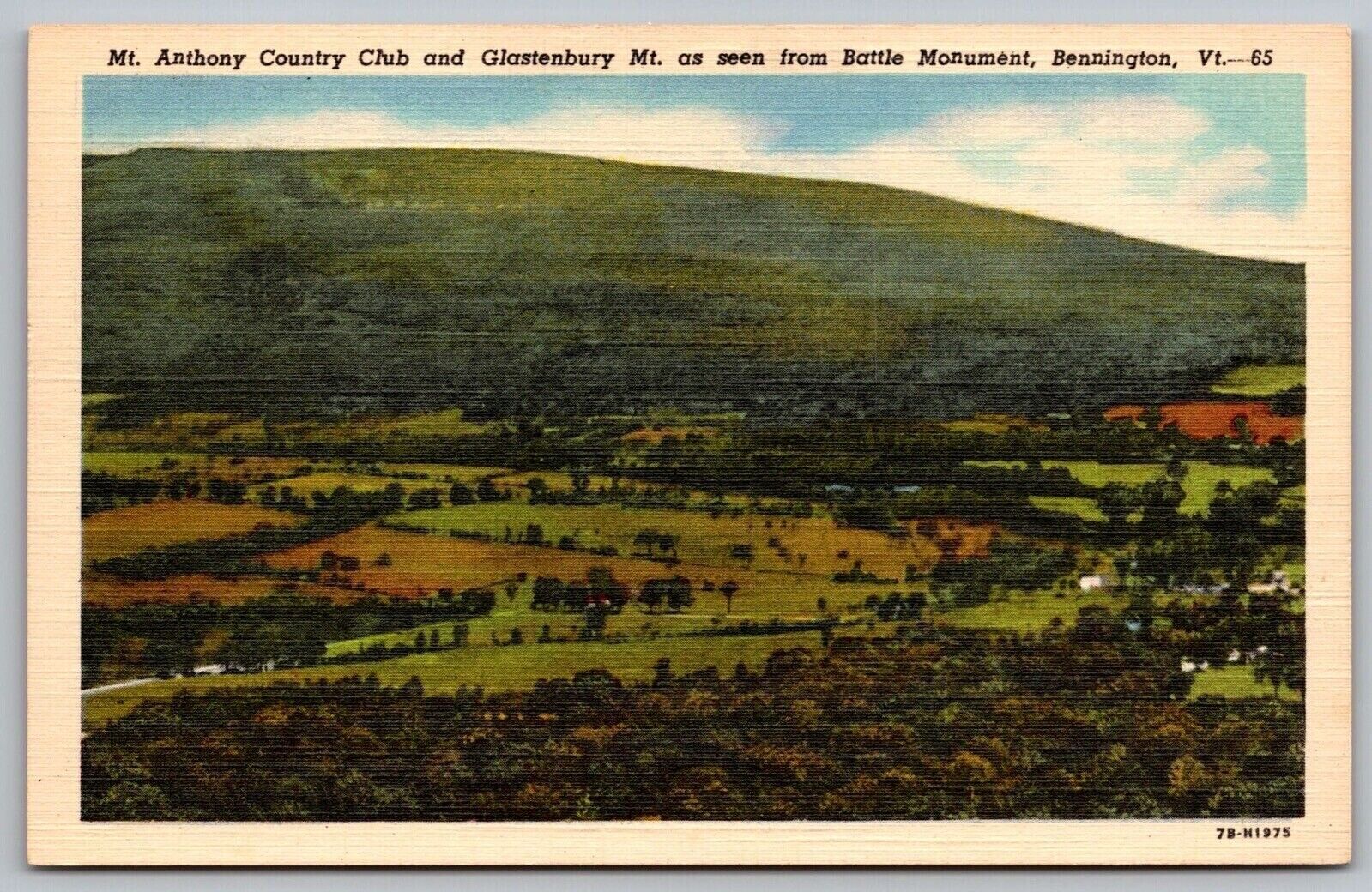 Mount Anthony Country Club Glastenbury Mountain Battle Monument Vermont Postcard