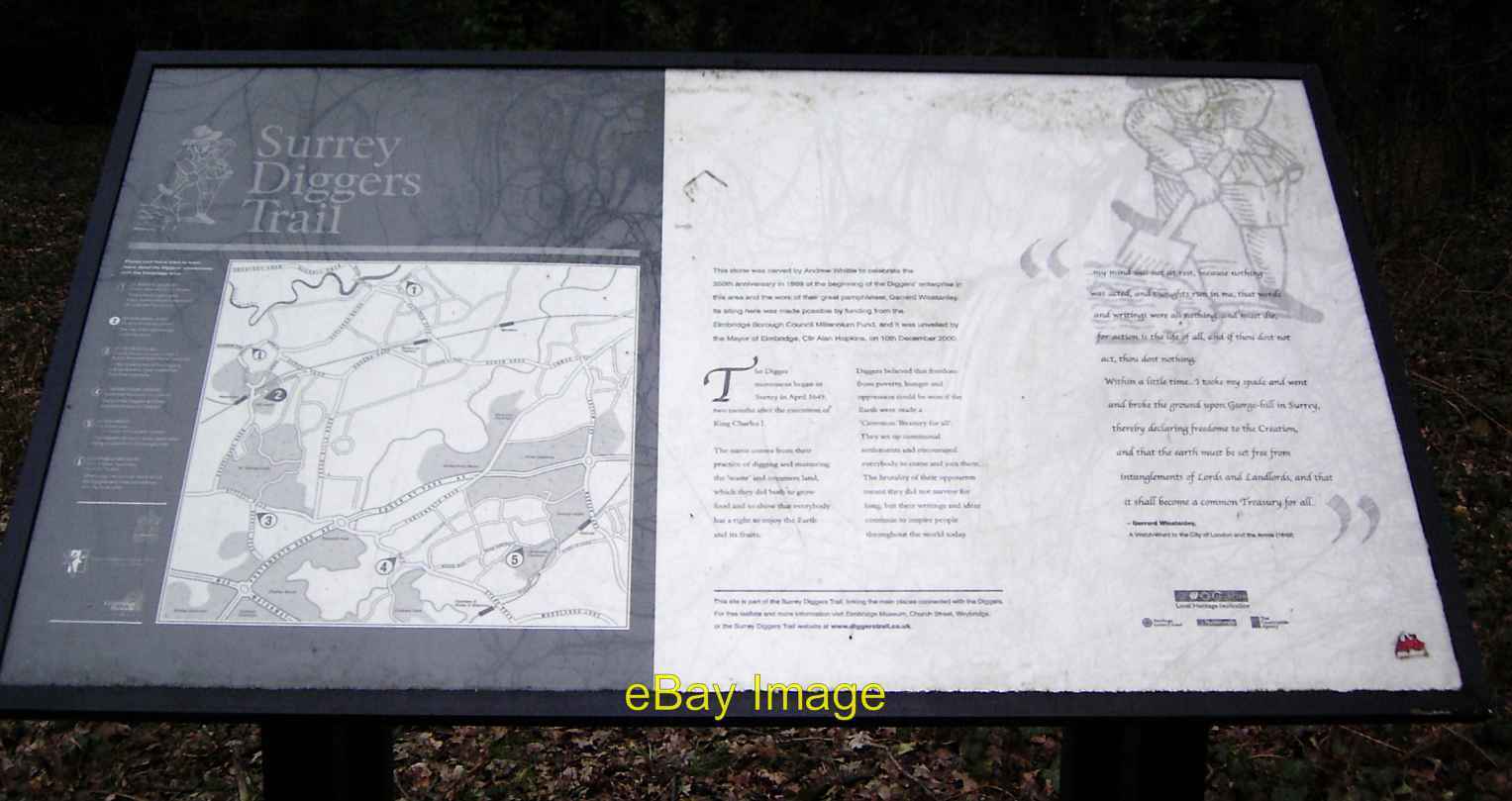 Photo 6x4 Surrey Diggers Trail Weybridge This information board is opposi c2007