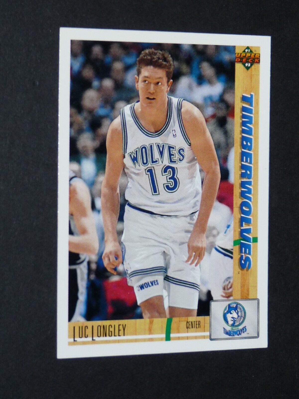 #491 LONGLEY MINNESOTA TIMBERWOLVES 1991-1992 NBA USA BASKETBALL UPPER DECK CARD