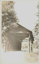 BLACK RIVER COVERED BRIDGE REAL PHOTO POSTCARD WEATHERSFIELD VERMONT 1940s RPPC picture