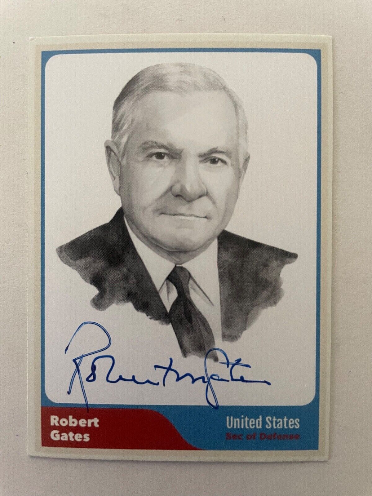  ROBERT GATES autograph SECRETARY of DEFENSE Reagan BUSH custom card signed
