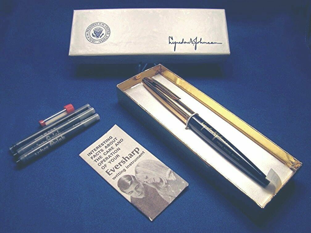 President Lyndon B Johnson 1960s Era White House Pen - Presidential Seal - Mint
