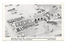 Beacon Truck Stop circa 1950s postcard, Restaurant & Service Station Somerset PA picture