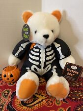 Hallmark Halloween Brandon Skeleton Bear Plush Stuffed Glows In Dark 15” NEW picture