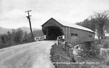 # G2971    CHESTER,  VT.  REAL PHOTO   POSTCARD,   BARTONSVILLE  COVERED BRIDGE picture