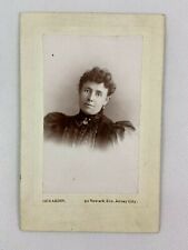 Woman in Dress Cabinet Card Photo Newark NJ  3.25 x 5.25 Gerardin Curly Hair picture