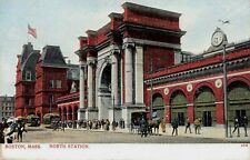 North Station, Train Station, Boston, Massachusetts, Very Early Postcard, Unused picture