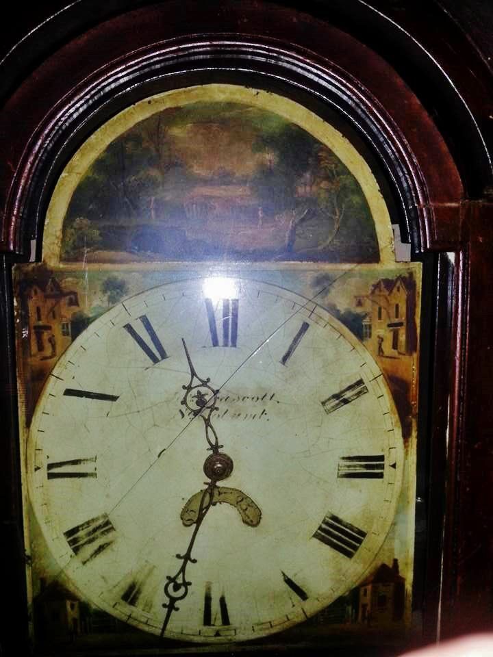 Primitive Dutch grandfather clock