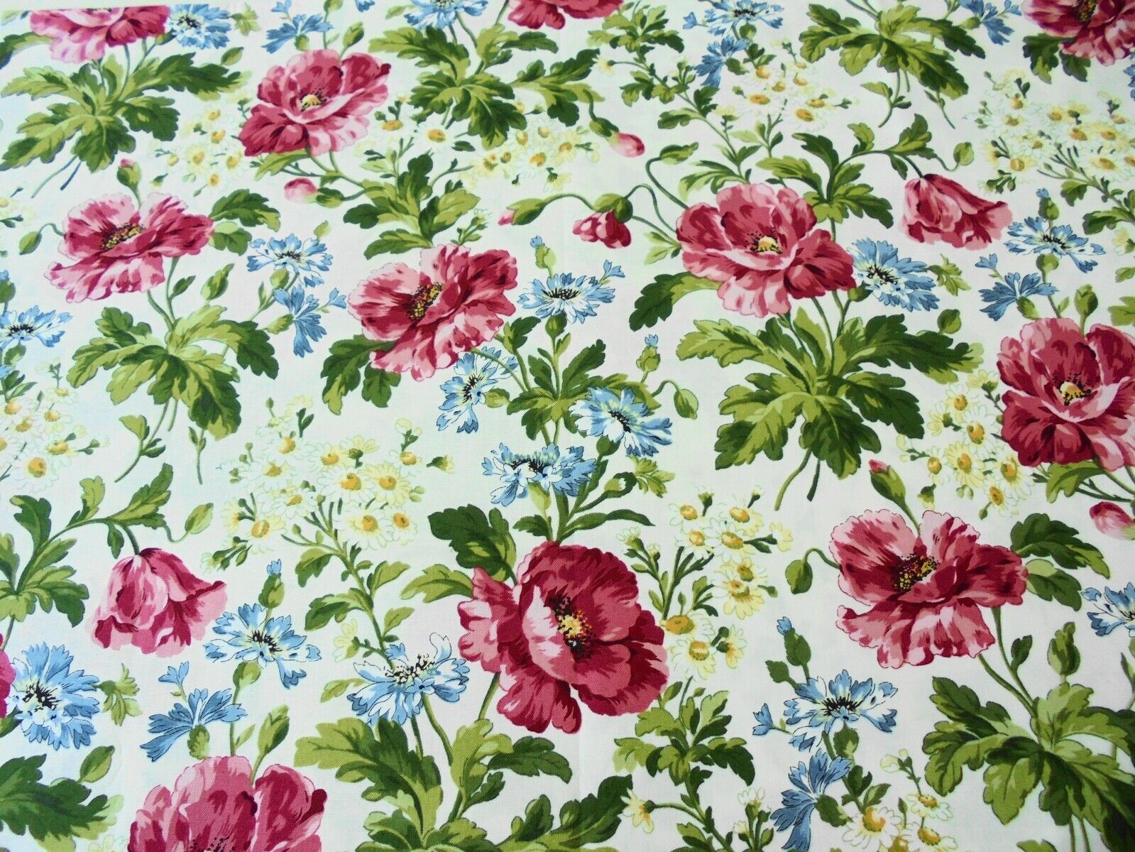 Maywood Studio POPPIES Rachel Shelburne Floral Cotton Fabric 1.05 Yd x 44