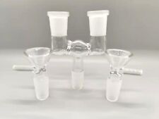 3 Pack Tobacco Water Pipe 14mm Double female join converter with Male slide picture