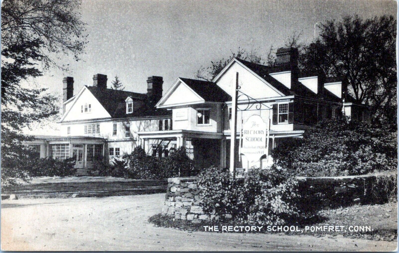 Pomfret Connecticut Postcard 1930s The Rectory School NH