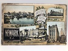 Postcard Newark New Jersey Greetings from Newark New Jersey 1908 picture