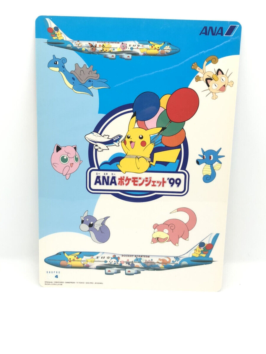 Pokemon Jet 1999 Art board ANA Pikachu Togepi Marill Jigglypuff Dratini Meowth