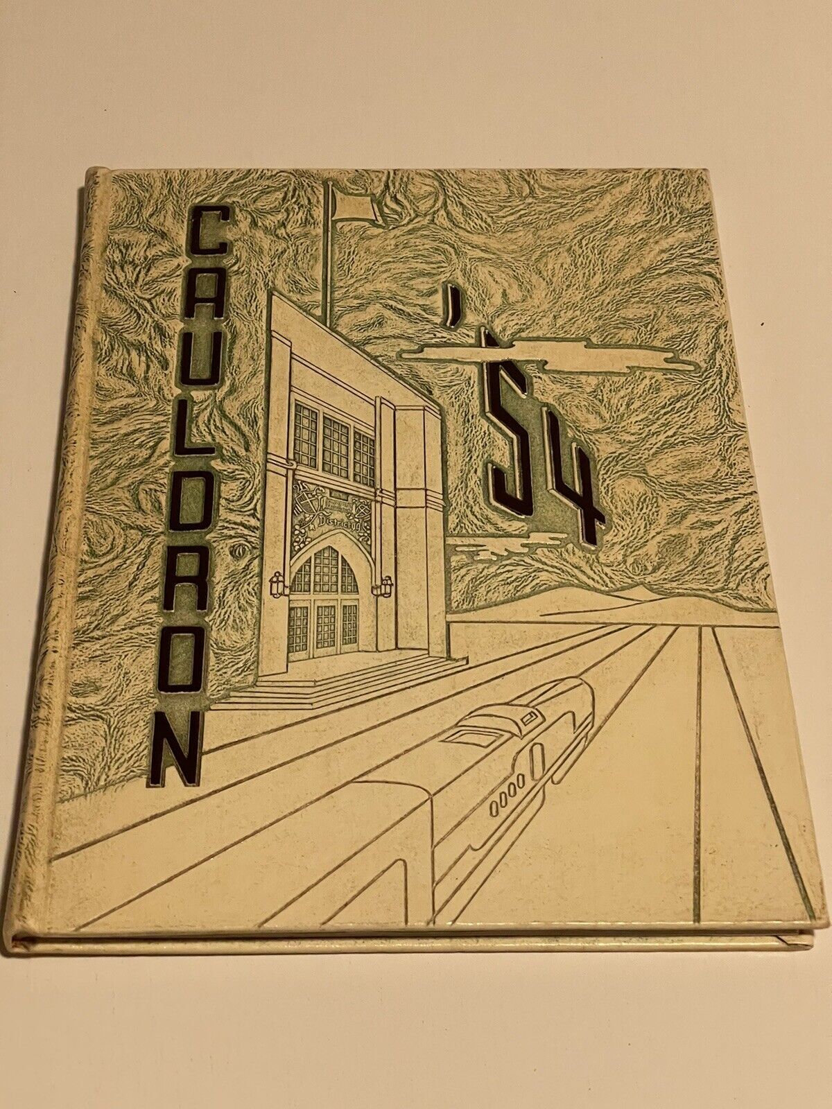 Vintage 1954 Downers Grove High School, Illinois Cauldron Yearbook Mid-century