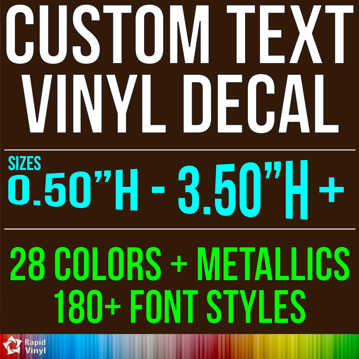 Custom Vinyl Lettering Text Transfer Decal Sticker Window Business Name Car Boat