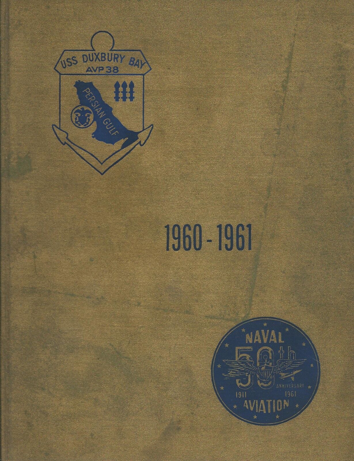☆ USS DUXBURY BAY AVP-38 GULF DEPLOYMENT CRUISE BOOK YEAR LOG 1960-61 - NAVY ☆