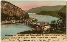 HARPERS FERRY, WV Junction, Potomac & Shenandoah Rivers West Virginia Postcard picture