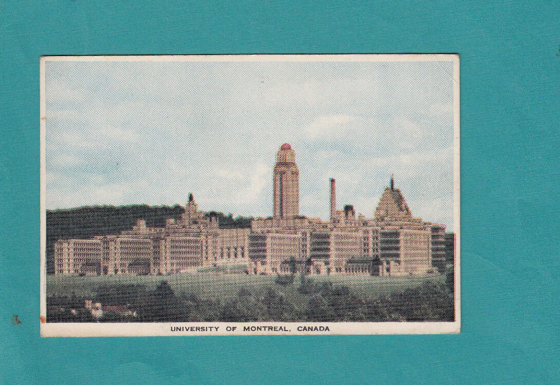 University of Montreal Canada Vintage Postcard  1943 Post Card
