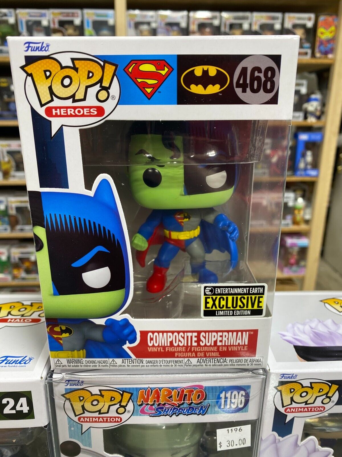 Funko Pop DC Comics Composite Superman Pop  EE Exclusive W/protector in Stock