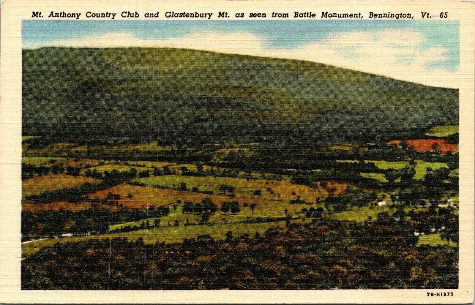 Mt Anthony Country Club Glastenbury Bennington VT Vermont Linen Postcard VTG UNP