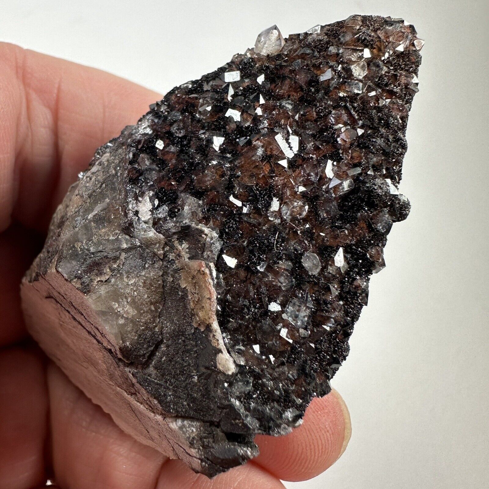 Calcite Goethite Quartz Crystal Wheatley Quarry Frome Somerset UK Mineral