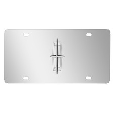Lincoln 3D Large-Size Metal Logo Mirror Chrome Stainless Steel License Plate picture