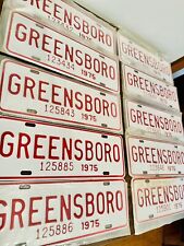 1975 GREENSBORO North Carolina City License Plate  NOS Buy One Or Multiple picture