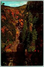 Quechee Gorge From Bridge Quechee Vermont VT UNP Chrome Postcard H8 picture