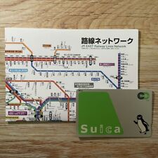 Suica Penguin Prepaid Transportation IC card JR East with JR Route Map Tokyo picture