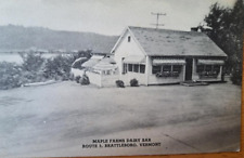 BRATTLEBORO, VERMONT    Maple Farms Dairy Bar   Old Vt. Postcard picture