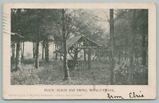 Lunenburg Massachusetts~Whalom Park~Rustic House & Swing~c1904~Postcard picture