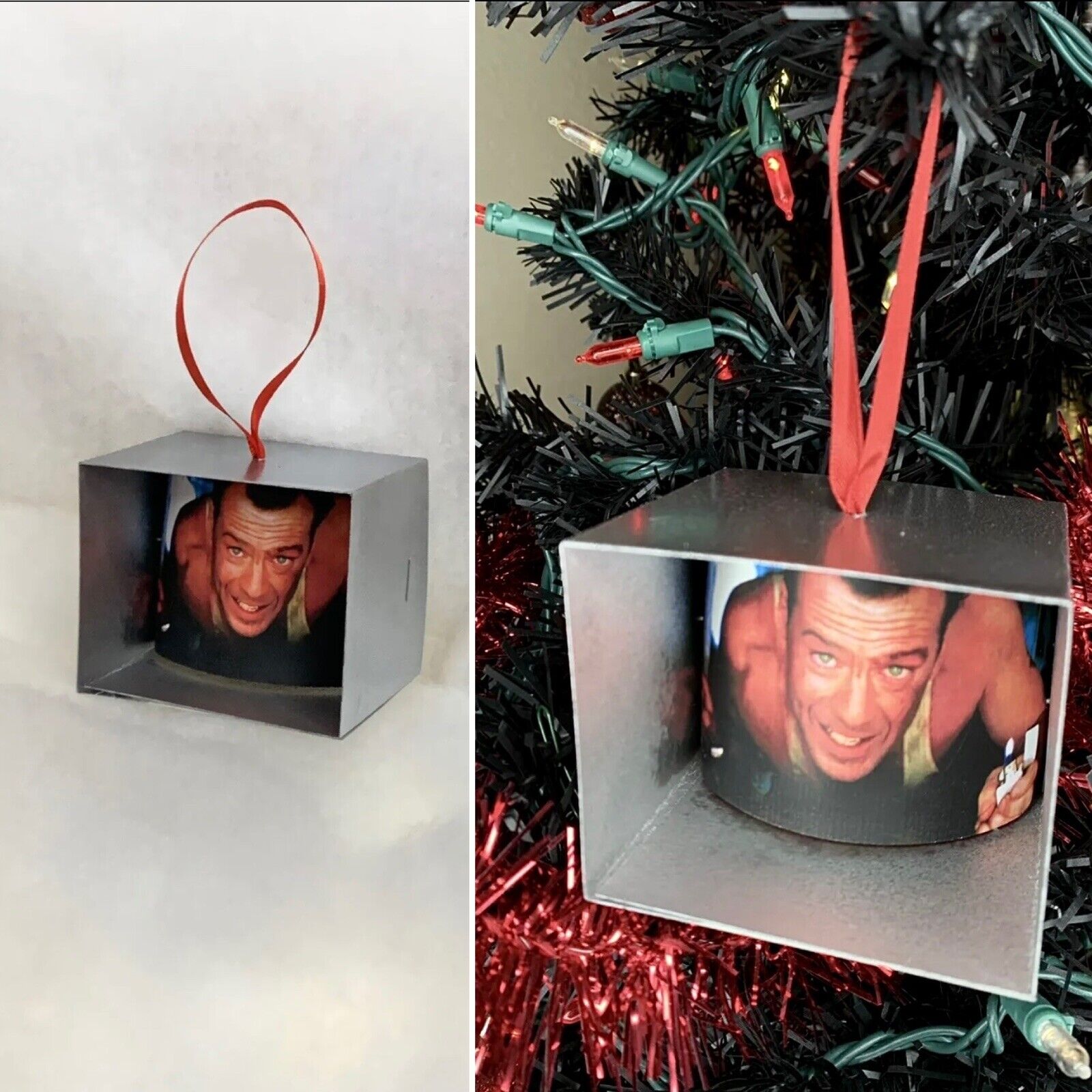 * Die Hard * Parody Humor Christmas Ornament John McClane Movie Bruce Willis