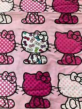 Vintage Hello Kitty Flat Sheet TWIN Sanrio by Franco Single bedding Fabric picture