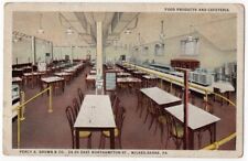 081921 PERCY BROWN'S CAFETERIA INTERIOR WILKES-BARRE PA VINTAGE POSTCARD picture