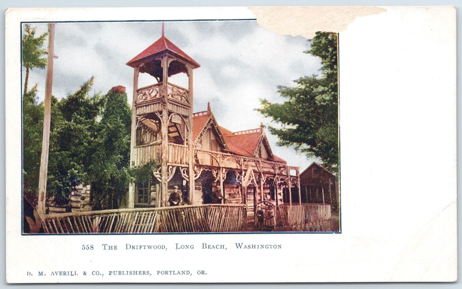 pre-1907 THE DRIFTWOOD, LONG BEACH, WA. D. M. Averill & Co. Publishers