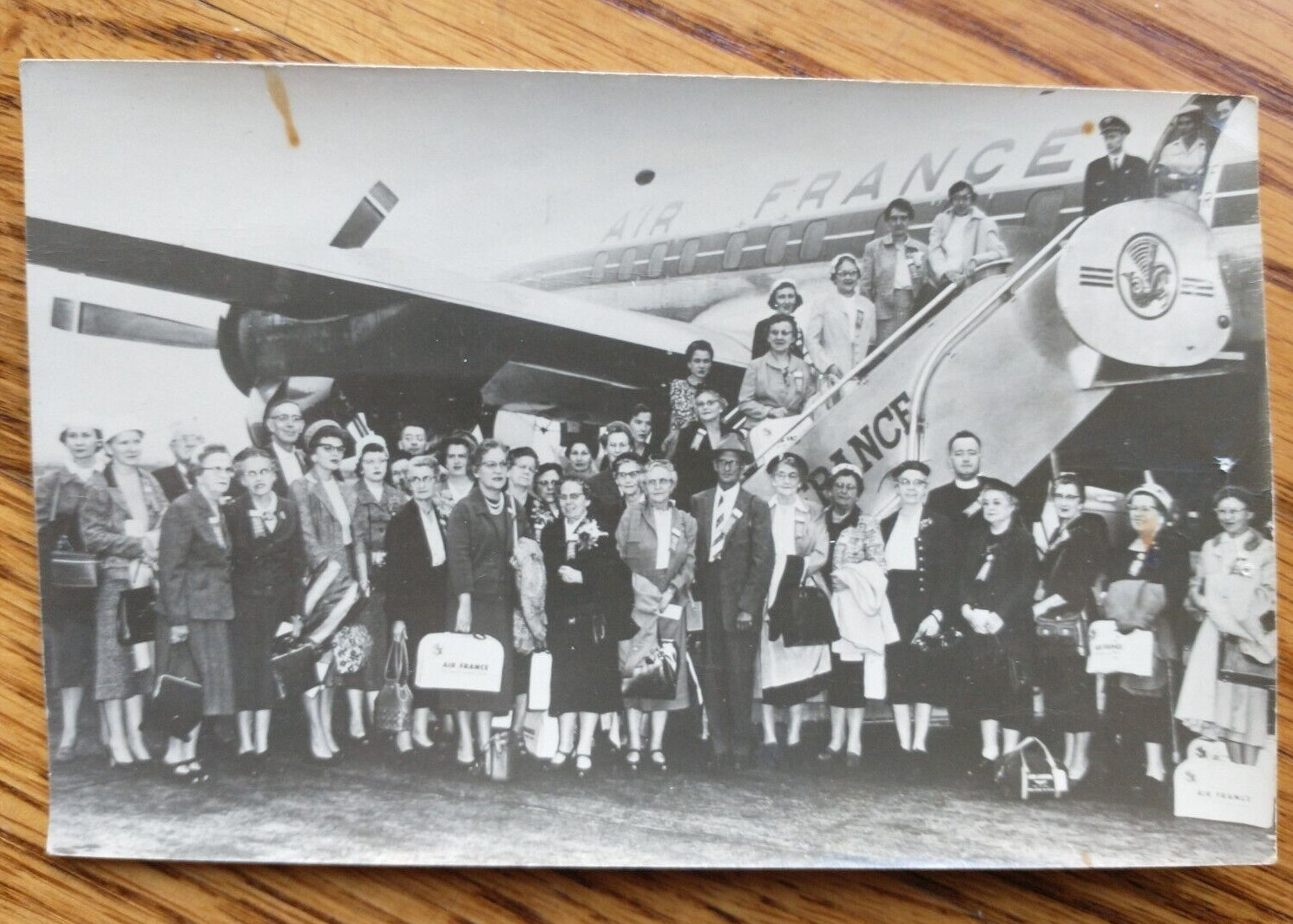 Air France  1950s Vintage RPPC possibly Chicago O'Hare Danville, Illinois