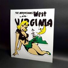West Virginia Vintage Style Travel Decal, Pinup Girl Vinyl Sticker, Pin-Up picture