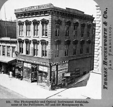 1865 SAN FRANCISCO MONTGOMERY STREET w/THOMAS HOUSEWORTH & CO. BUILDING~NEGATIVE picture