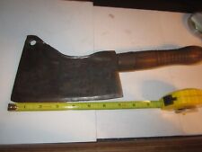 Antique WM Beatty & Son Chester PA 13.5” Size Meat Cleaver 7” Blade 1800's Tool picture