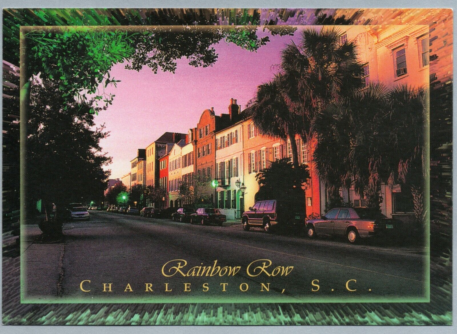 Rainbow Row Charleston SC Double Houses Eighteenth Century Aspect Postcard