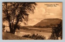 Sunderland MA, Looking Across River, Vintage Massachusetts Postcard picture