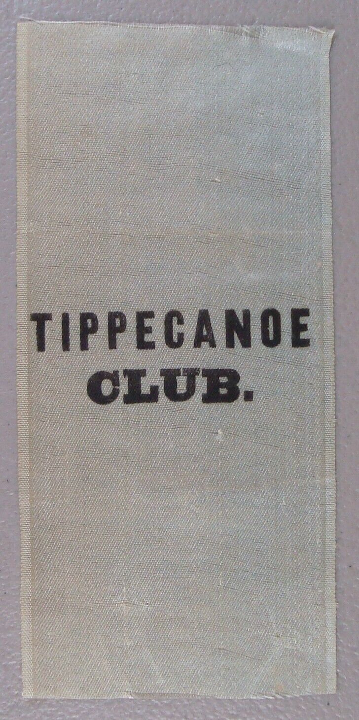 1840 William Henry Harrison Silk Campaign Ribbon, Tippecanoe Club, 1840-WHH-111