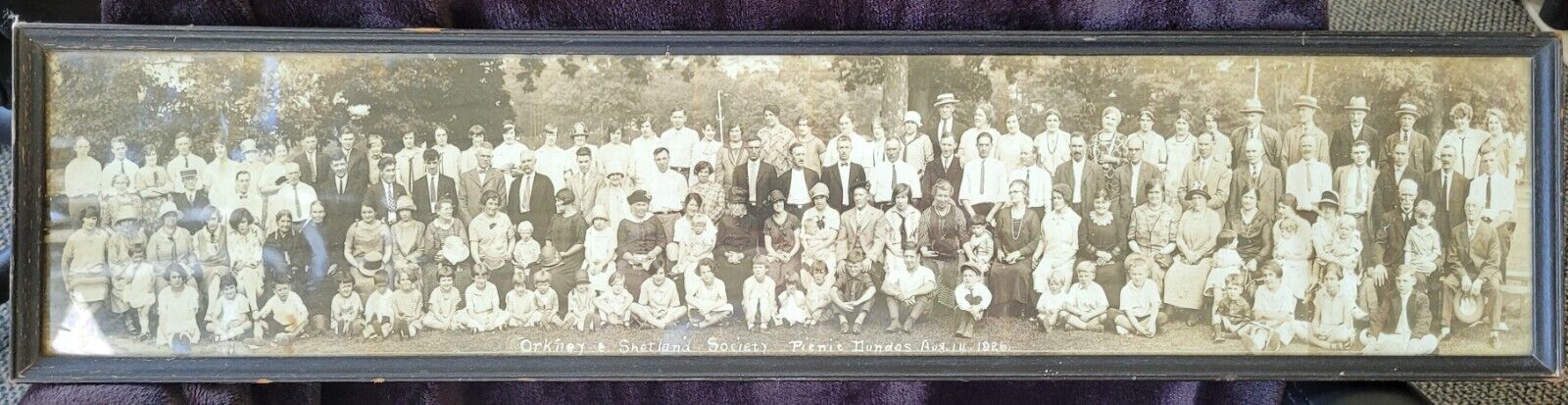 1926 Group photo of Scottish Dundas picnic, Orkney and Shetland Society