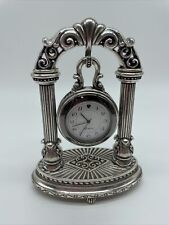 Brighton Hanging Travel Pocket Watch Silver Tone Stand picture