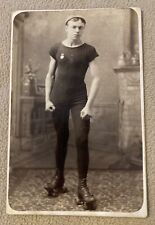 Antique 1890s Barre Vermont Spaulding Roller Skater in Uniform Cabinet Photo Old picture