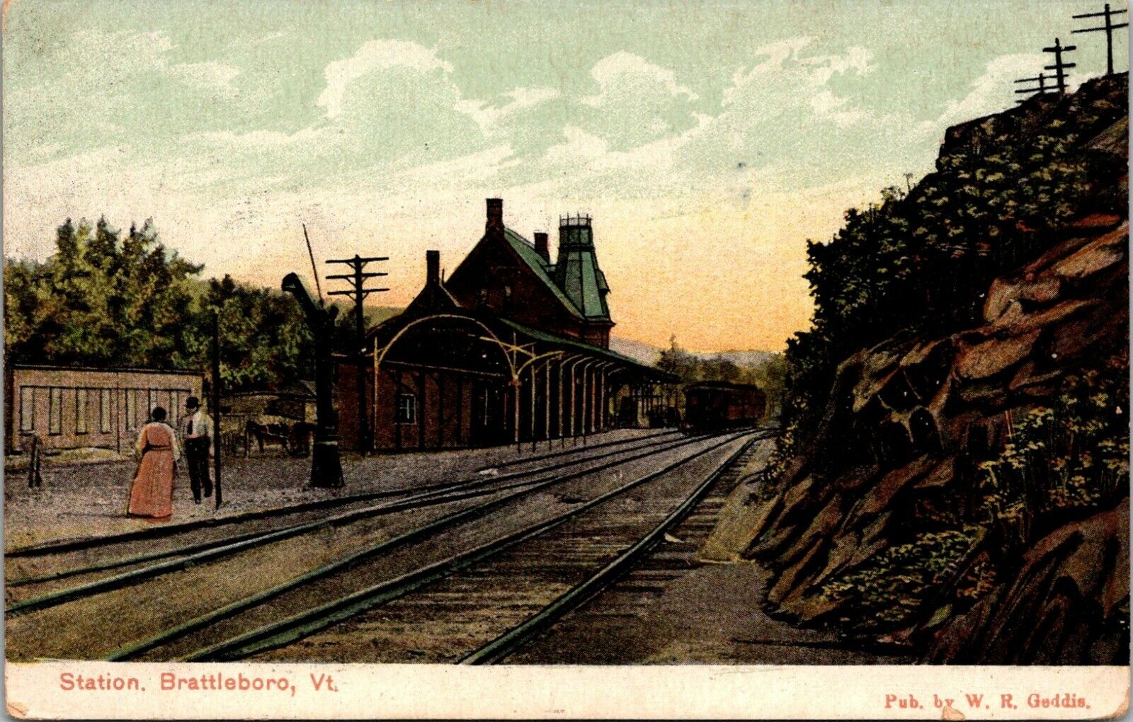 Station Brattleboro Vermont Postcard