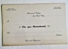 Barnard College The 1901 Mortarboard Advertising receipt blank Sanville Heroy picture