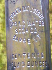 Rare clear embossed Green Mountain Spring Water Soda Co. bottle. Barre, VT.  picture