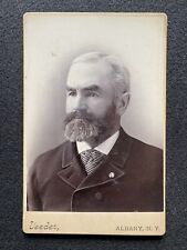 Antique Albany New York Handsome Man Cabinet Photo Card picture